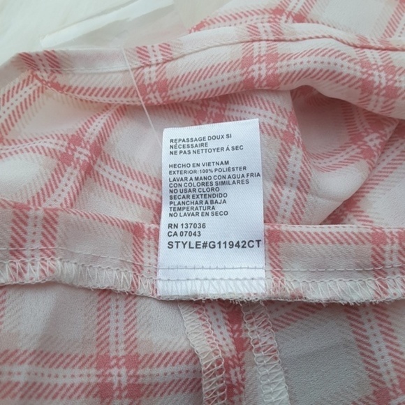 NWT Paper Crane Front Twist Checkered Top M - Picture 6 of 6